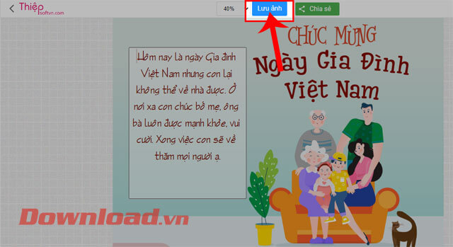 Click chuột vào nút Lưu ảnh