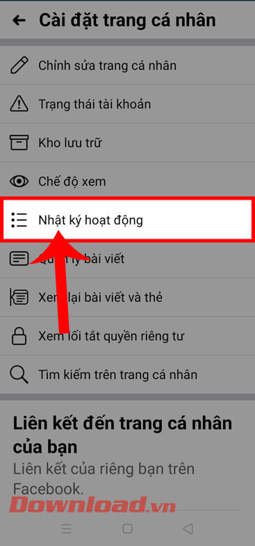 <p><strong>Bước 3:</strong> Tại mục <em>Cài đặt trang cá nhân</em> khi này, hãy ấn vào mục <strong>Nhật