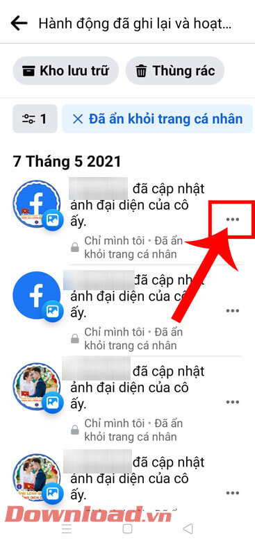 <p><strong>Bước 6: </strong>Lúc này trên màn hình sẽ hiển thị thông báo những bài viết nào đã bị ẩn