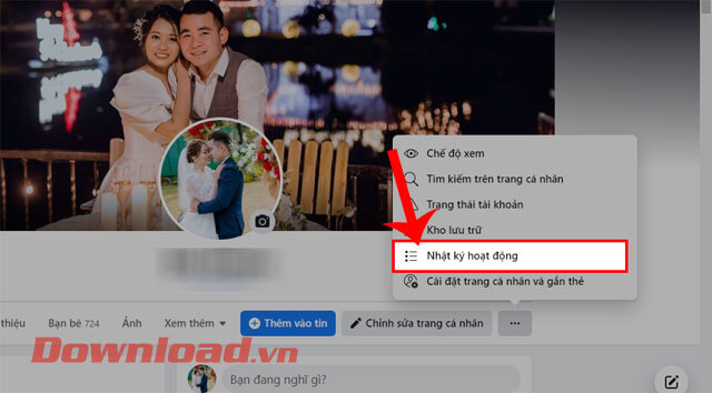 <p><strong>Bước 3: </strong>Tiếp theo, hãy nhấp chuột vào mục <strong>Nhật ký hoạt động.</strong></p>