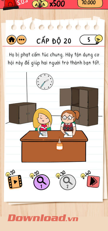 Đáp án Brain Test 2 câu 20