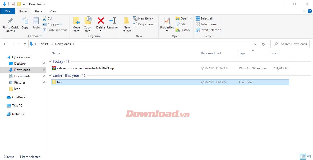 <p>1. Giải nén file bạn vừa tải về trên máy tính. Click thư mục <strong>bin</strong> vừa được trích