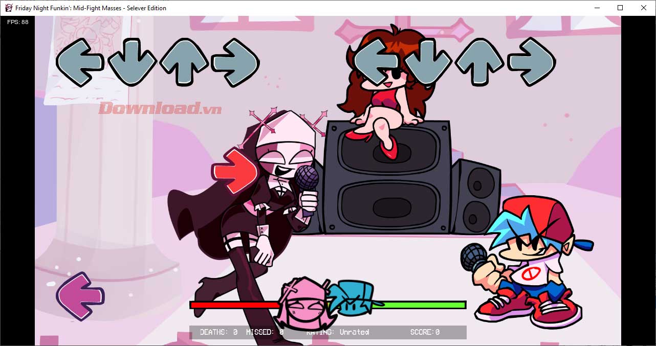 <p>7. Nhấn phím cách để bỏ qua đoạn hội thoại này và bắt đầu cuộc thi âm nhạc ngay.</p>