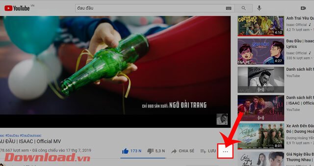 Nhấn vào biểu tượng dấu ba chấm