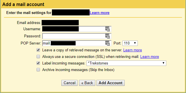 Thêm tài khoản Gmail