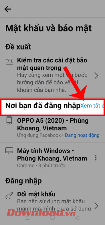 <p><strong>Bước 6: </strong>Sau đó, chúng ta sẽ ấn vào nút <strong>Xem tất cả</strong>, ở mục <strong>Nơi