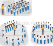 Chuyển đội hình hàng dọc thành đội hình vòng tròn