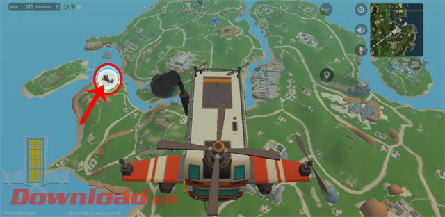 <p><strong>Bước 8: </strong>Nhấn vào <strong>biểu tượng hình người </strong>ở bên cạnh máy bay, để thả
