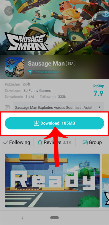 <p><strong>Bước 4: </strong>Ở phần tải của ứng dụng trên TapTap, hãy ấn vào nút <strong>Download.</strong></p>