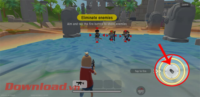 <p><strong>Bước 5:</strong> Ấn liên lục vào <strong>biểu tượng hình viên đạn</strong> ở phía bên phải