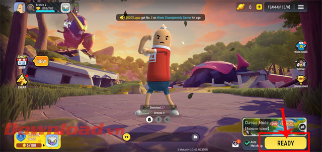 <p><strong>Bước 6: </strong>Khi đã hoàn thành phần tập duyệt, thì chạm vào nút <strong>Ready</strong>