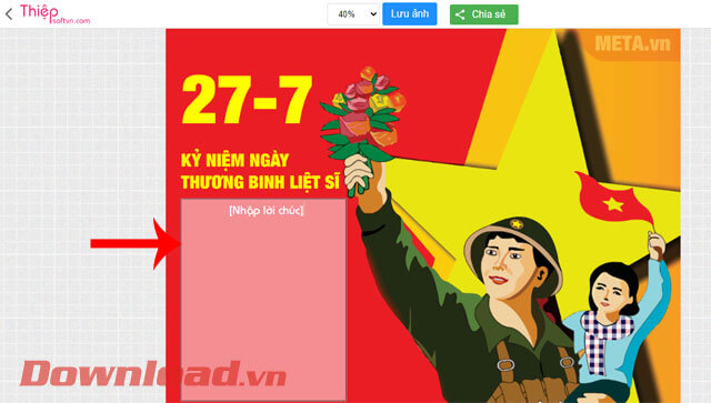 Nhập lời chúc ngày Thương binh liệt sĩ