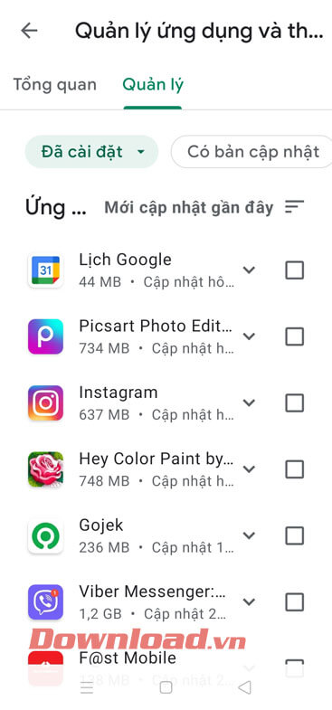 <p><strong>Bước 5: </strong>Lúc này trên màn hình sẽ hiển thị toàn bộ những ứng dụng, game mà chúng