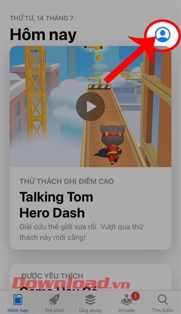 <p><strong>Bước 2: </strong>Cũng giống với CH Play, tại trang chủ của kho ứng dụng AppStore ấn vào <strong>biểu