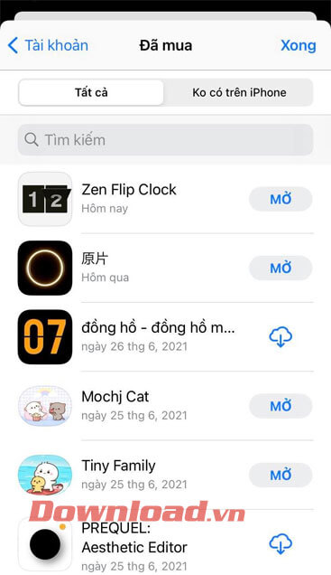 <p><strong>Bước 4:</strong> Cuối cùng, chúng ta sẽ thấy được toàn bộ những ứng dụng mà chúng ta đã cài