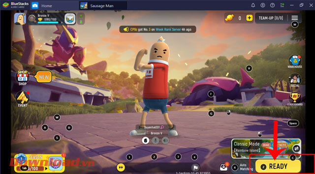 Nhấp chuột vào nút Ready