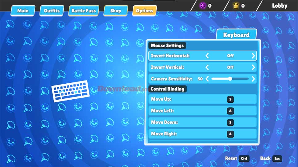 <p>Tới <strong>Options</strong> để xem các lựa chọn điều khiển trước khi chơi và thực hiện những tinh