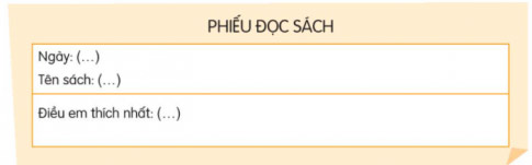 Phiếu đọc sách