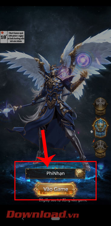 <p><strong>Bước 5: Đặt tên cho nhân vật</strong> trong game của mình, rồi nhấn vào nút<strong> Chơi