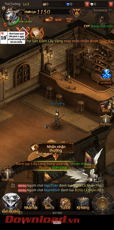 <p><strong>Bước 6: </strong>Sau khi tại nhân vật thành công, chúng ta sẽ bắt đầu khám phá nhiều điều