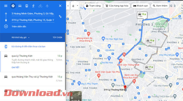 Đường đi từ nhà mình đến cửa hàng bán hàng thiết yếu