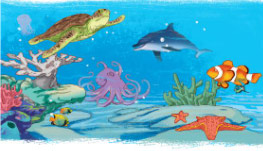 Nói tên các loài vật trong tranh