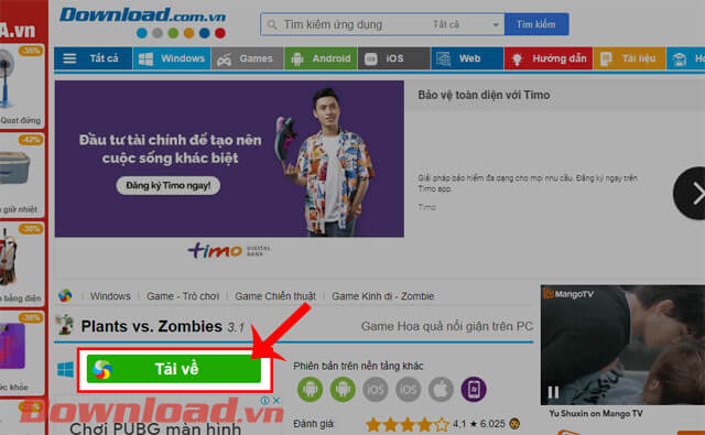 Cài và chơi game Plants vs. Zombies trên máy tính