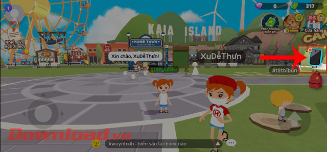 Nhấn vào biểu tượng chiếc điện thoại