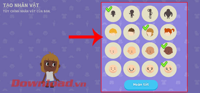 <p><strong>Bước 2:</strong> Trong màn hình<em> Tạo nhân vật </em>khi này, lựa chọn <strong><em>hình