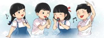 Chơi trò chơi ca sĩ nhí