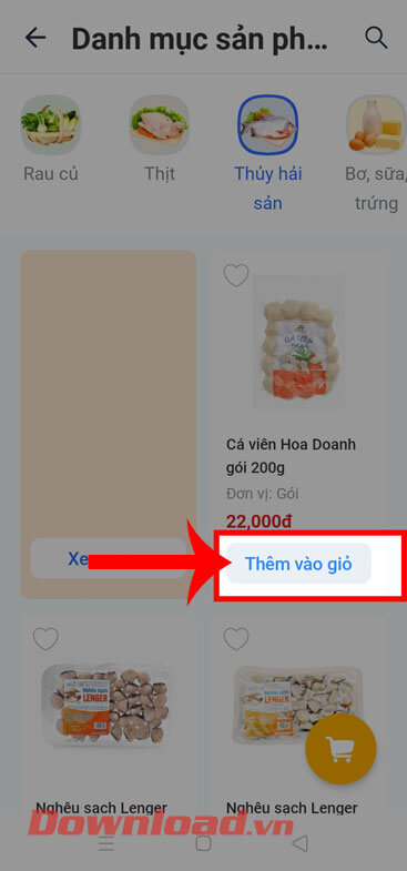<p><strong>Bước 5: </strong>Ấn vào nút <strong>Thêm vào giỏ</strong>, ở phía dưới những món đồ mà mình