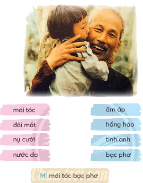 Chọn từ ngữ ở thẻ màu xanh