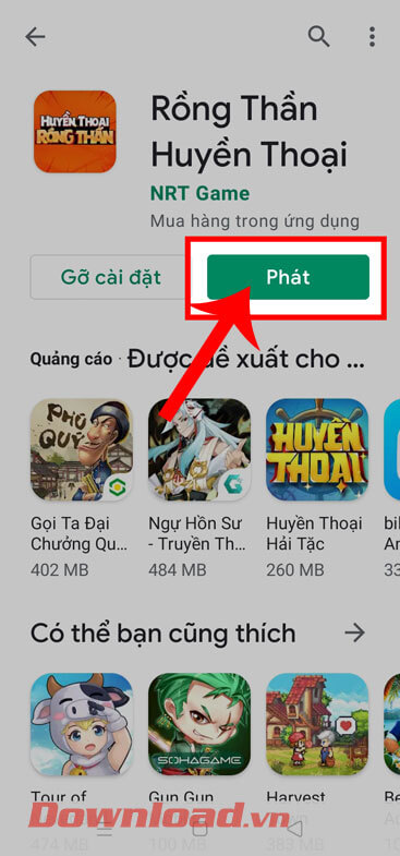 <p><strong>Bước 5: </strong>Chờ đợi trong một lát để quá trình tải game về máy được hoàn tất, sau đó