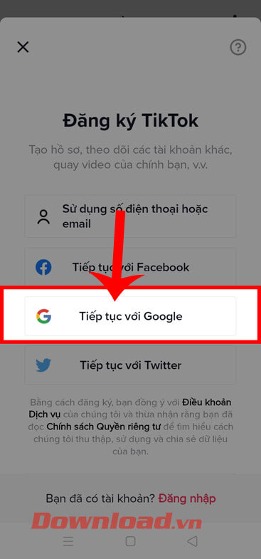 <p><strong>Bước 1: </strong>Cũng giống với các bước thực hiện tạo tài khoản bằng số điện thoại, thì