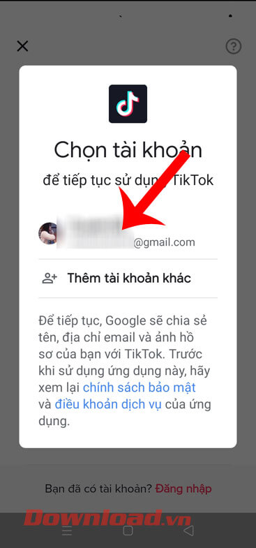 <p><strong>Bước 2: </strong>Lúc này trên màn hình xuất hiện khung cửa sổ <em>Chọn tài khoản</em>, thì