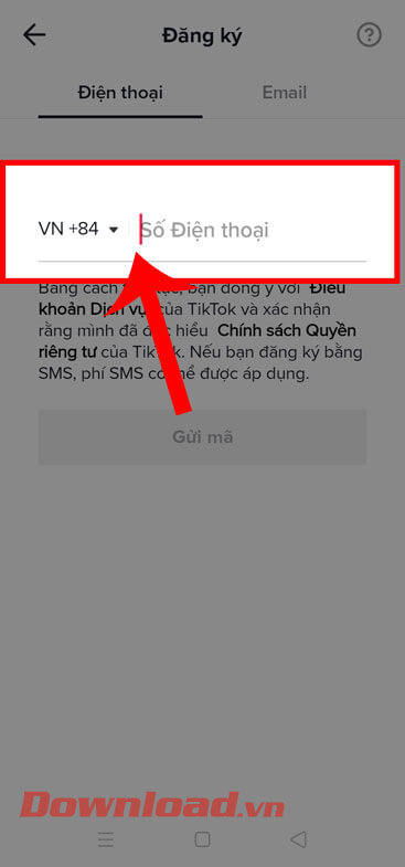 <p><strong>Bước 5: Nhập số điện thoại hoặc Email</strong> của mình, sau đó nhấn vào nút <strong>Nhập
