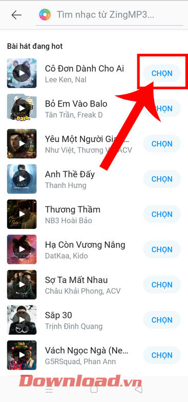 <p><strong>Bước 4:</strong> Lúc này giao diện tìm kiếm nhạc ZingMp3, nhấn vào <strong>tìm kiếm và nhập