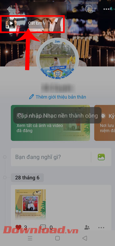 <p><strong>Bước 6:</strong> Nếu như bạn muốn gỡ bỏ hoặc thay thế bài hát nhạc nền thì chạm vào <strong>trình