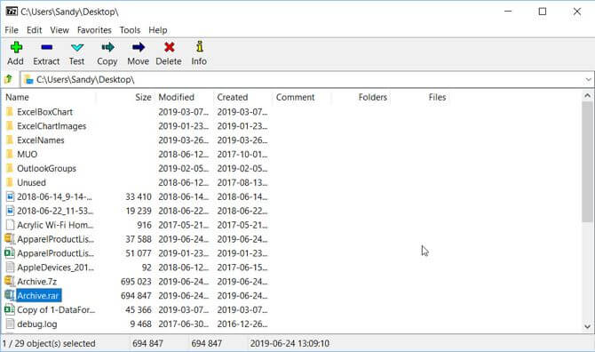 Phần mềm mở file RAR 7-Zip