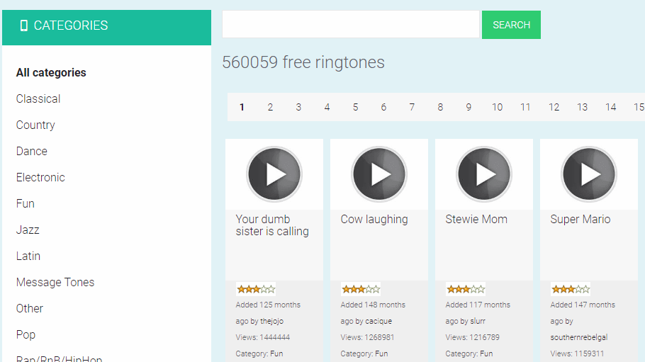 Tải nhạc chuông điện thoại trên MyTinyPhone