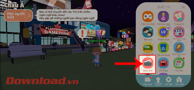 Chạm vào biểu tượng máy ảnh