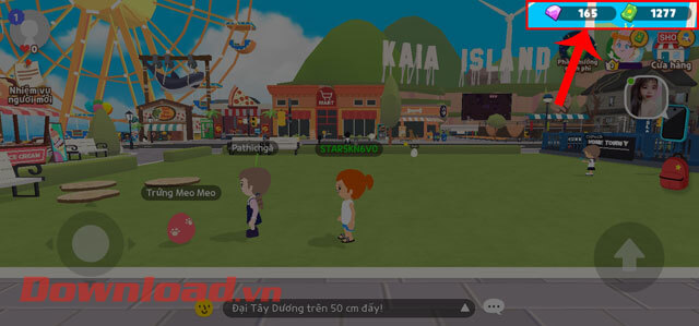 Nhấn vào biểu tượng kim cuowg hoặc tiền