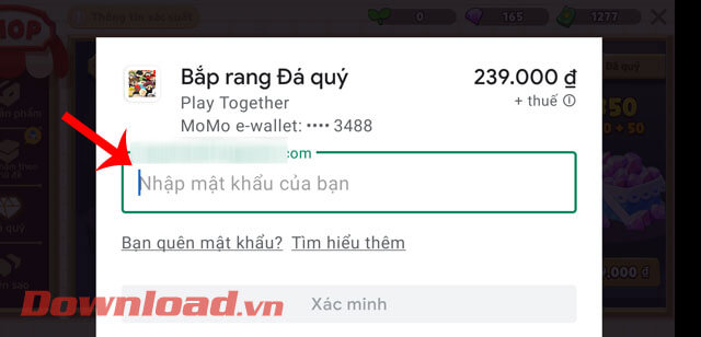 Nhập địa chỉ Email