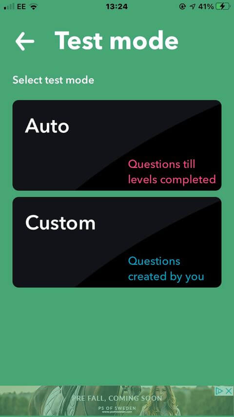 Chế độ kiểm tra