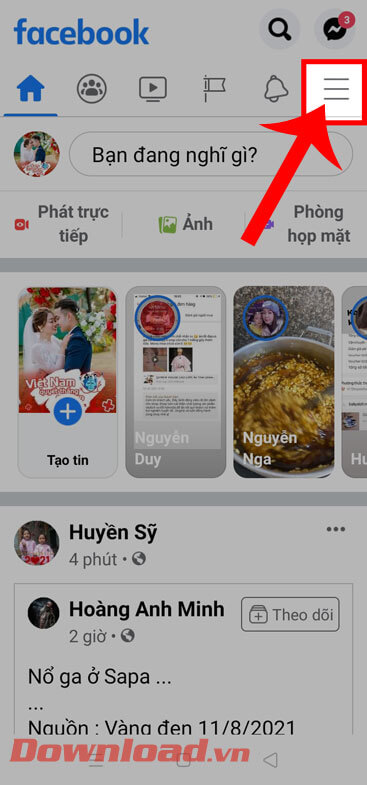 <p><strong>Bước 1: </strong>Đầu tiên, chúng ta sẽ <strong>mở ứng dụng Facebook</strong> trên điện thoại
