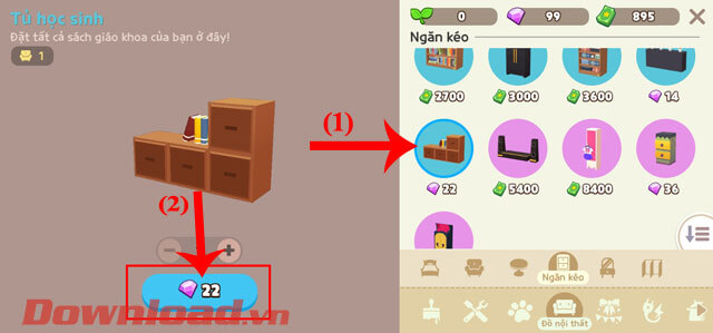 Chọn đồ nội thất cần mua