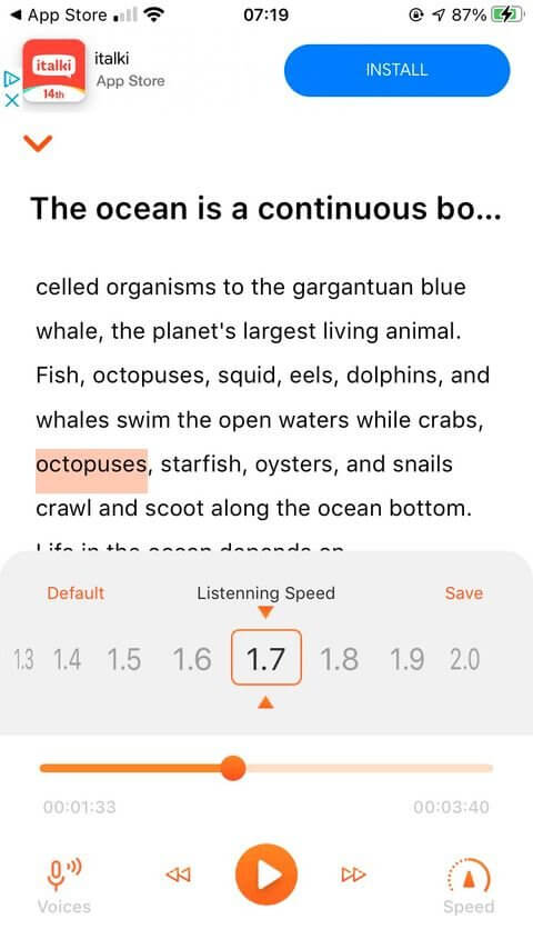 Text to Speech: Audio Books đọc to văn bản