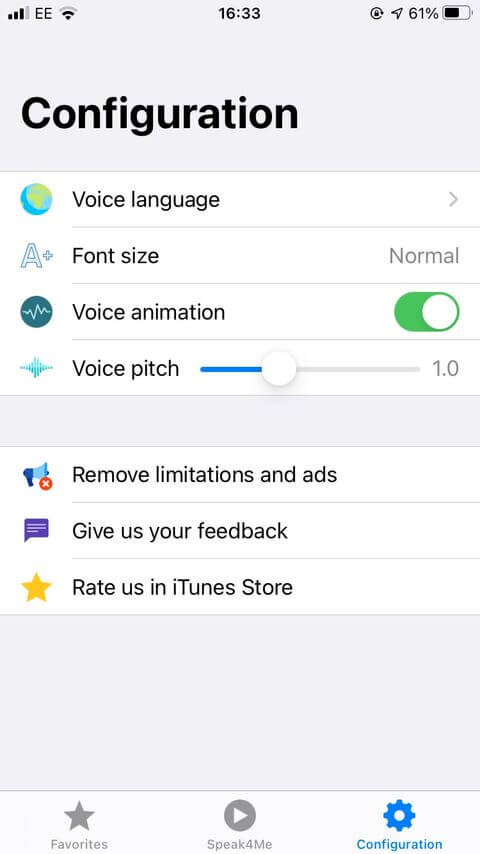 Cấu hình Speak4Me