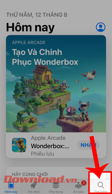 <p><strong>Bước 1: </strong>Đầu tiên, chúng ta sẽ <strong>mở kho ứng dụng AppStore</strong> trên điện