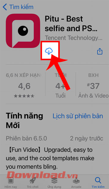 <p><strong>Bước 4: </strong>Trong phần cài đặt của ứng dụng này trên App Store, chạm vào <strong>biểu